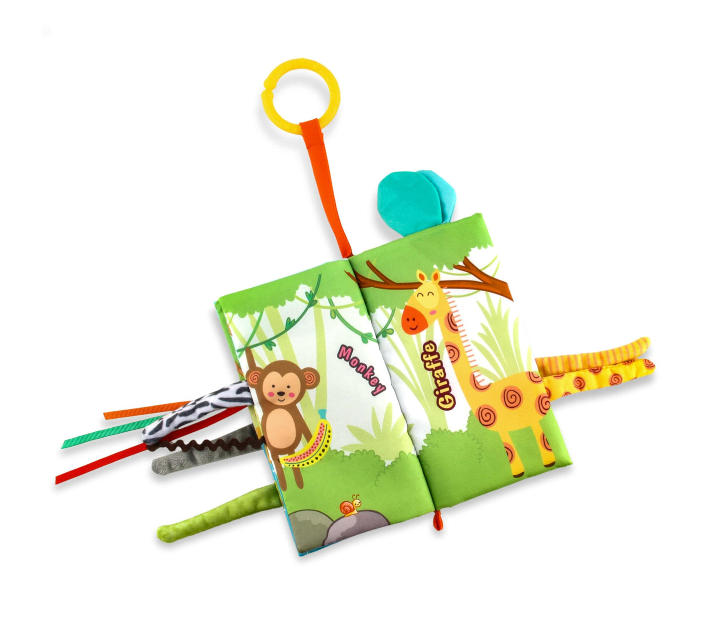 Libro de actividades para bebés Minimono Jungle Tails