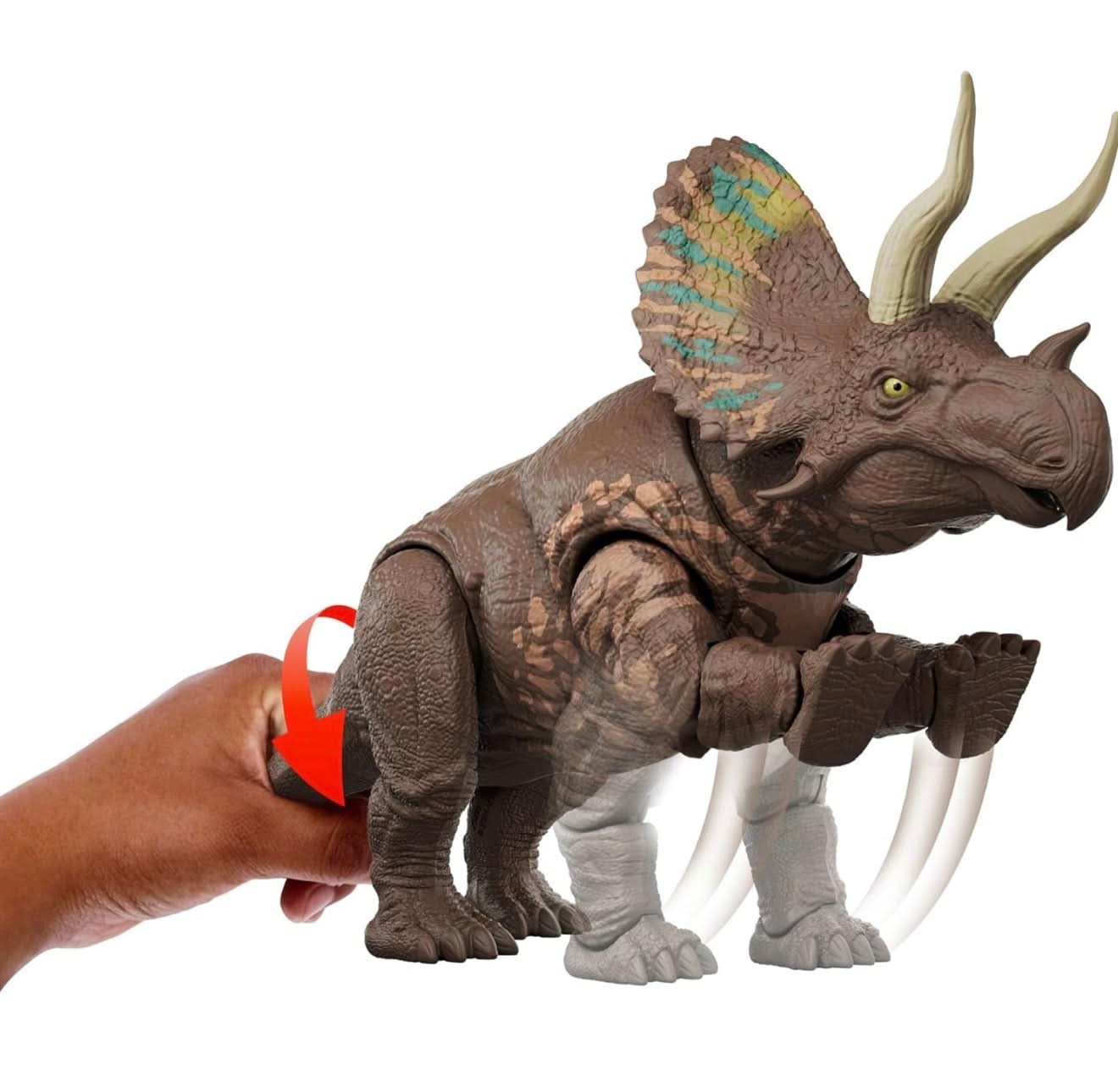 Mattel Jurassic World Rebirth Gigantic Thrashers Eotriceratops