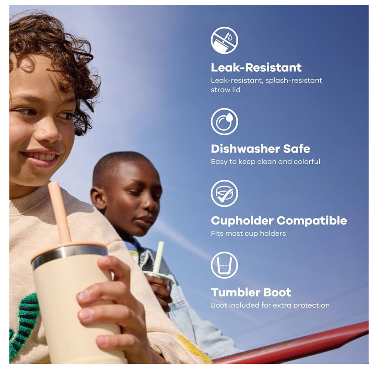 Hydro Flask Vaso infantil de 12 onzas con tapa y popote