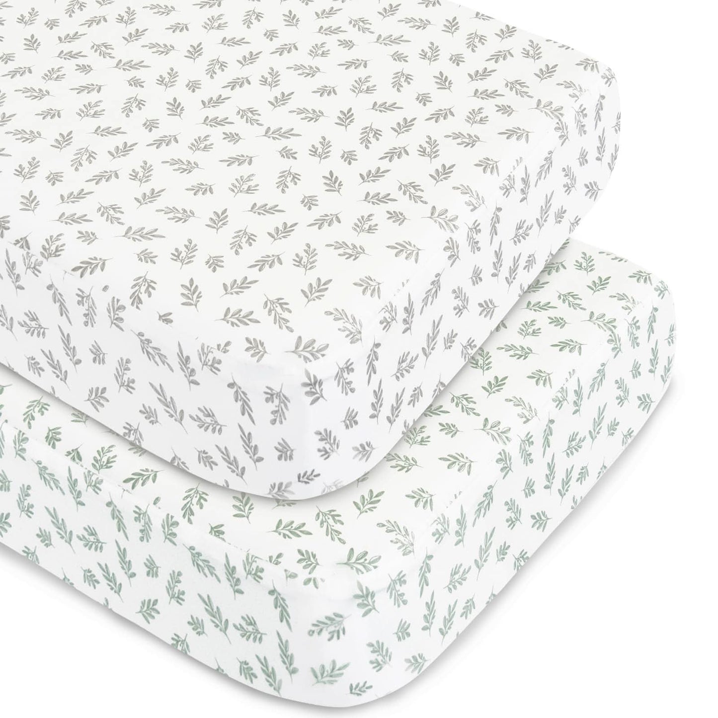 Biloban sábanas de cuna ajustadas para niños y niñas, paquete de 2