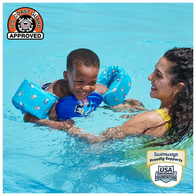 SwimWays Bluey Entrenador de Natación (Unisex), para Niños de 33-55lbs