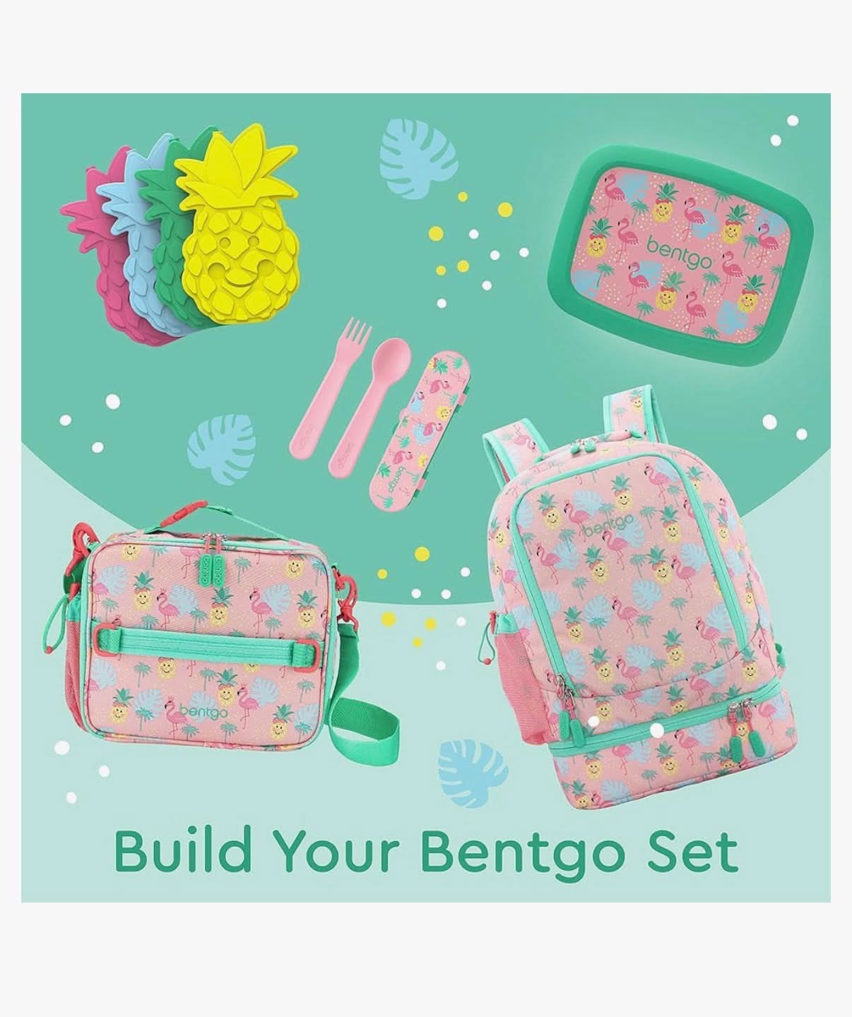 Bentgo Kids Prints 2 en 1 mochila y lonchera aislada duradera, ligera, colorido estampado