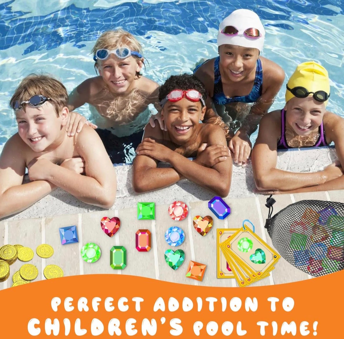Juguetes de buceo 5 en 1: juguetes de buceo para piscina y juego de búsqueda de tesoros