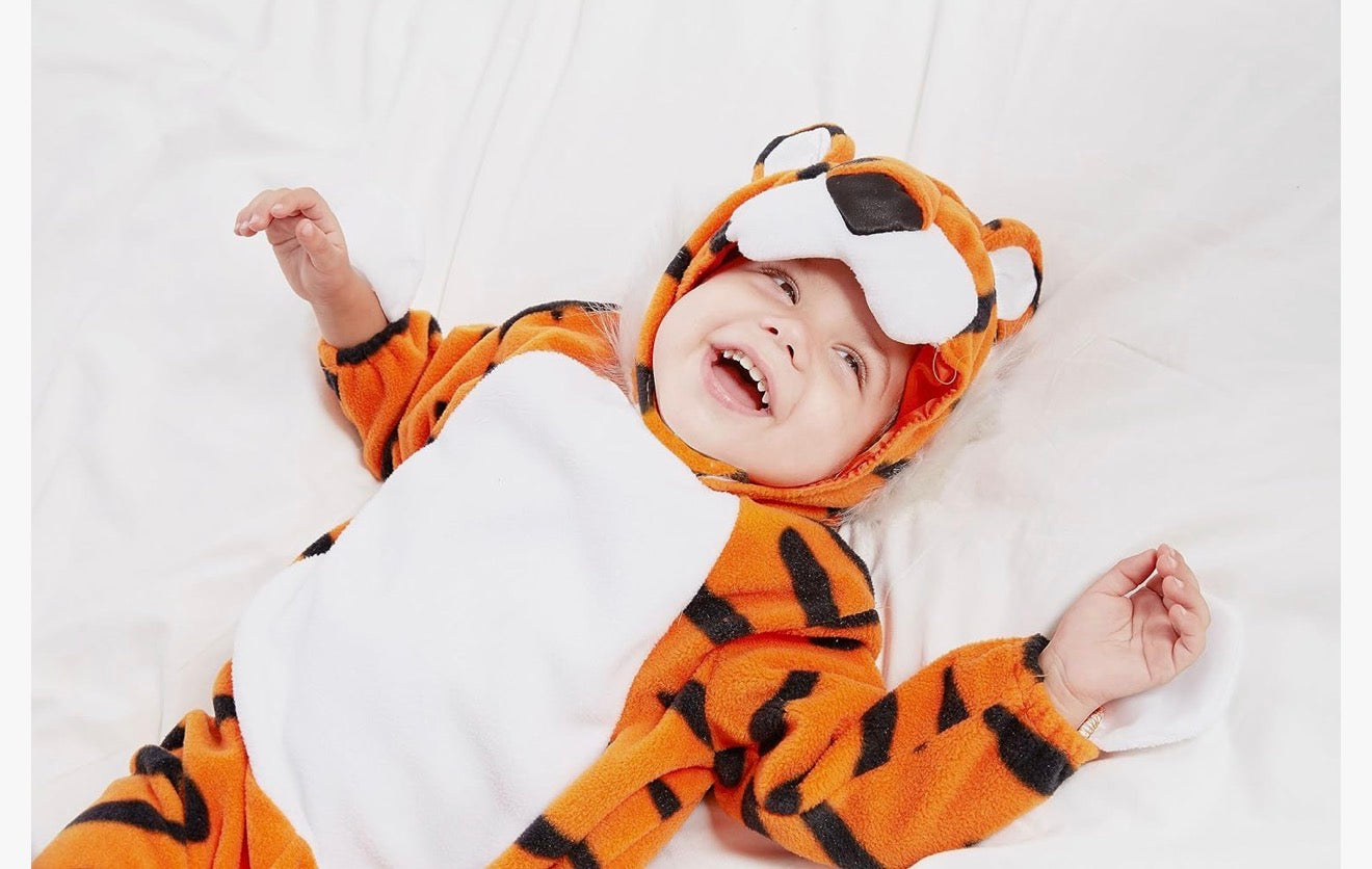 Disfraz de tigre bebé de Halloween para niños de Spooktacular Creations, 12-18 meses