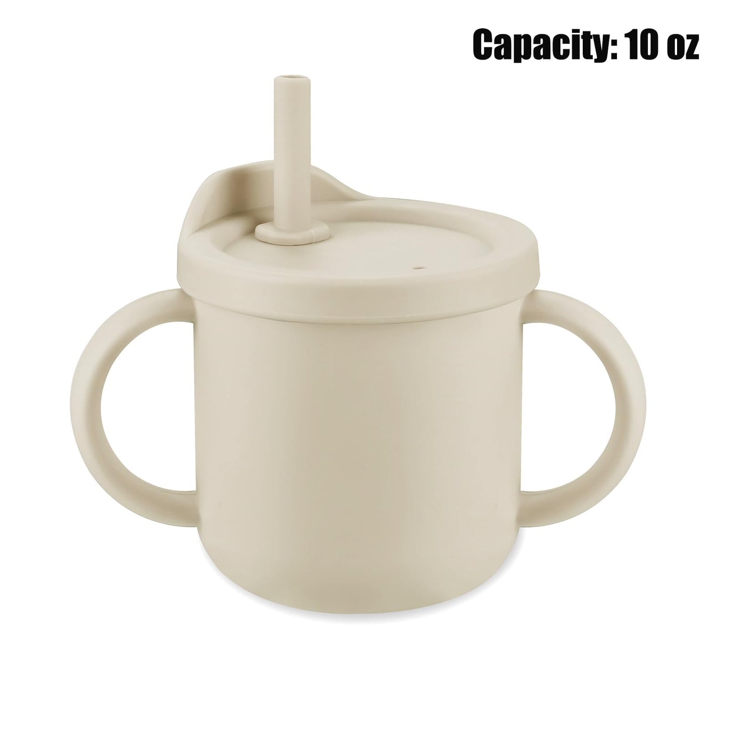 Paquete de 2 popotes de silicona para bebés y vasos de aperitivos con 2 cucharas, 2 tenedores