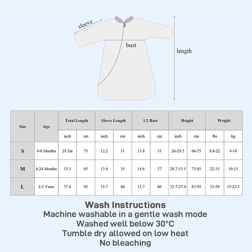 TURMIN Saco para dormir de 8-24 meses, 3.5tog