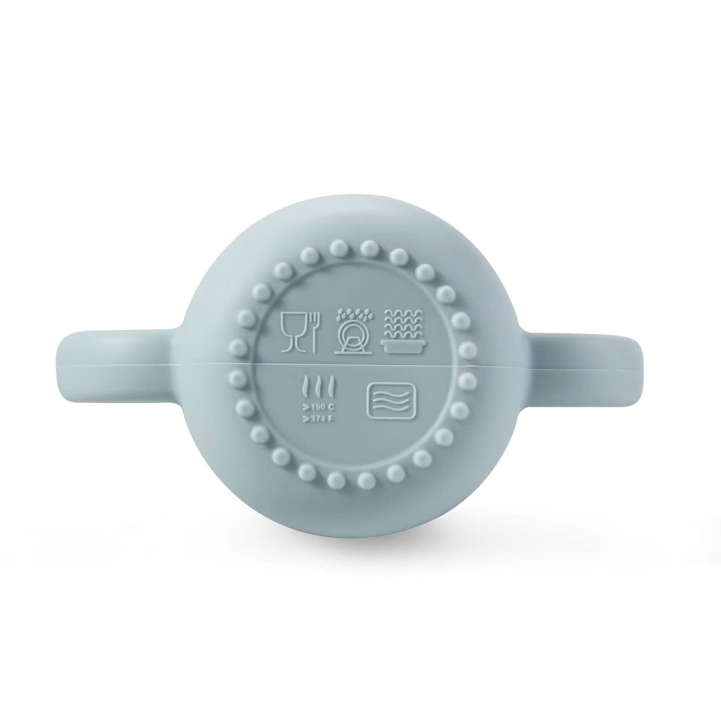 PandaEar Paquete de 2 vasos de entrenamiento de silicona 100% diminutos con asas y popote para bebés