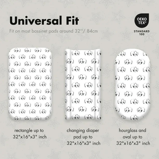 Juego de sábanas premium para moises Egmao Baby (paquete de 4) moises