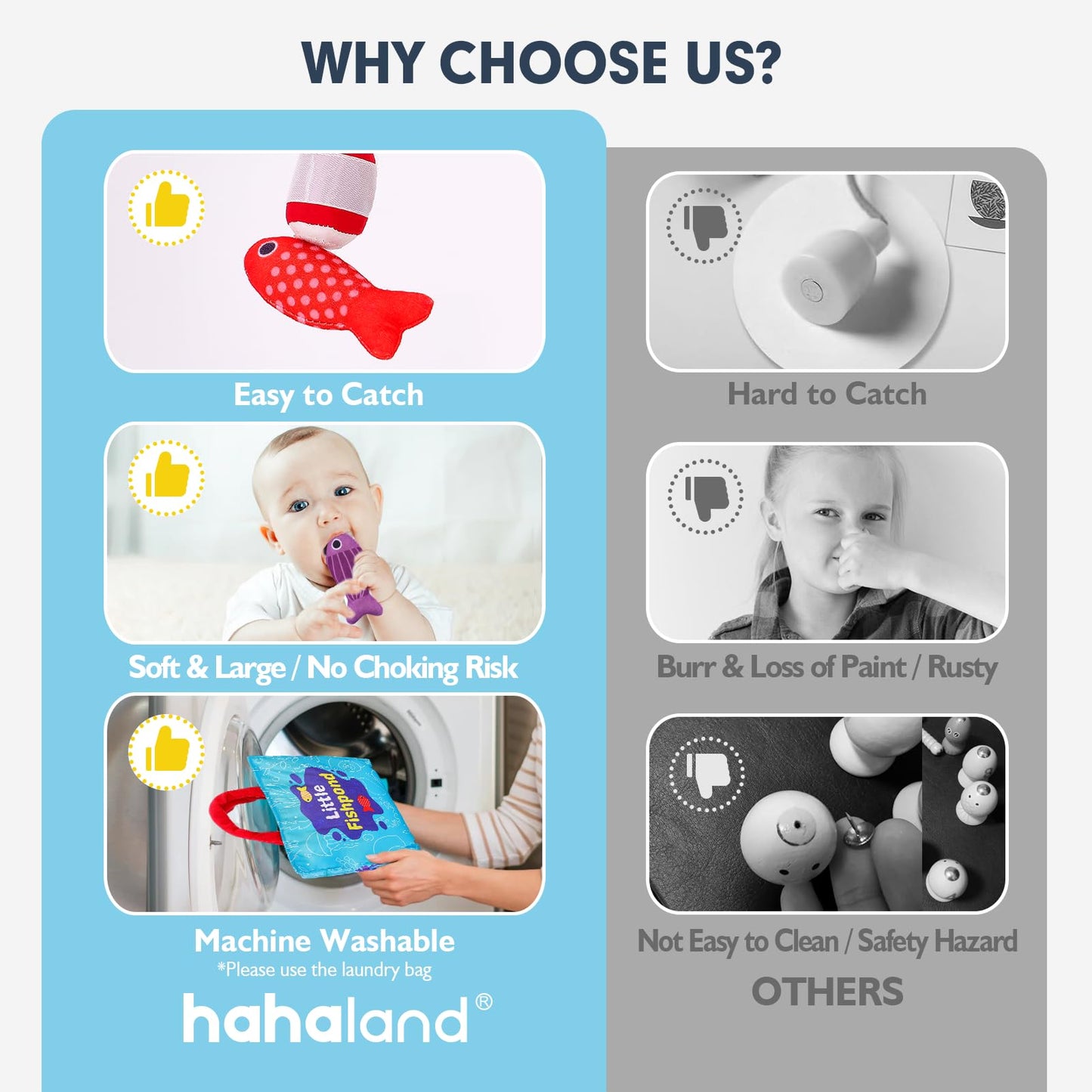 hahaland- juego de pesca de tela