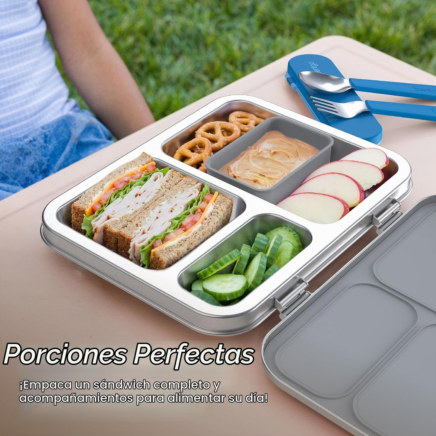 Bentgo Lonchera de acero inoxidable resistente a fugas para niños