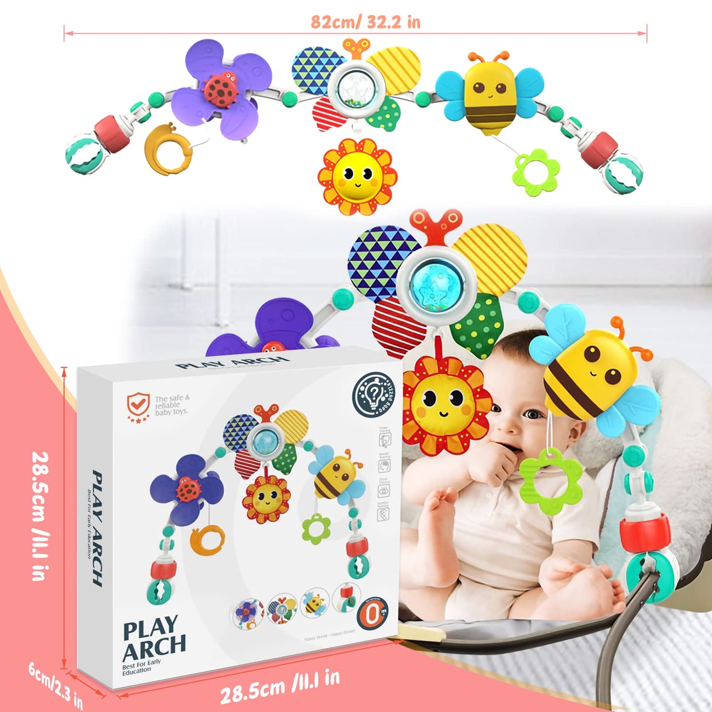 Juguete de arco de cochecito de bebé