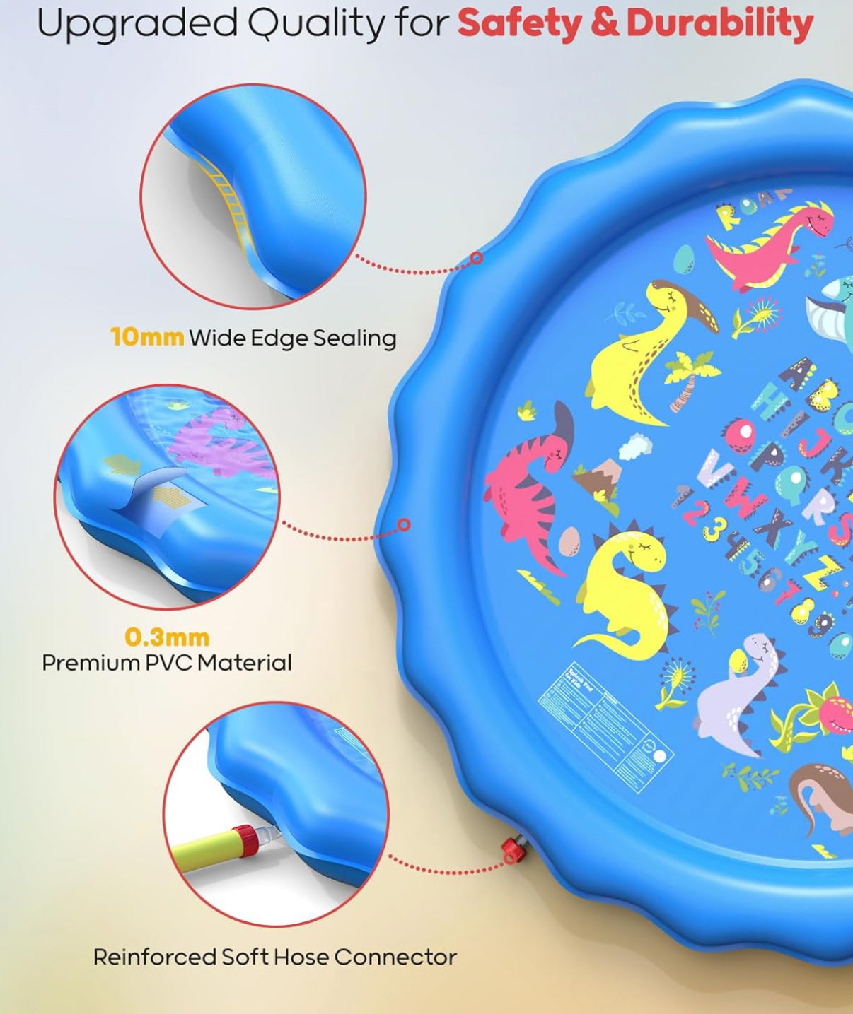 QPAU Almohadillas de salpicaduras para niños pequeños