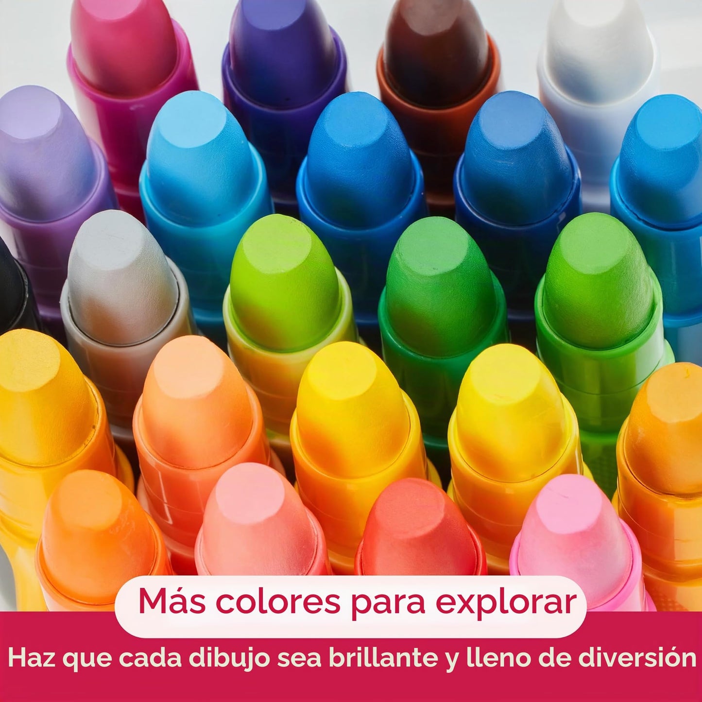 SYNCFUN 24 piezas de crayones sedosos giratorios