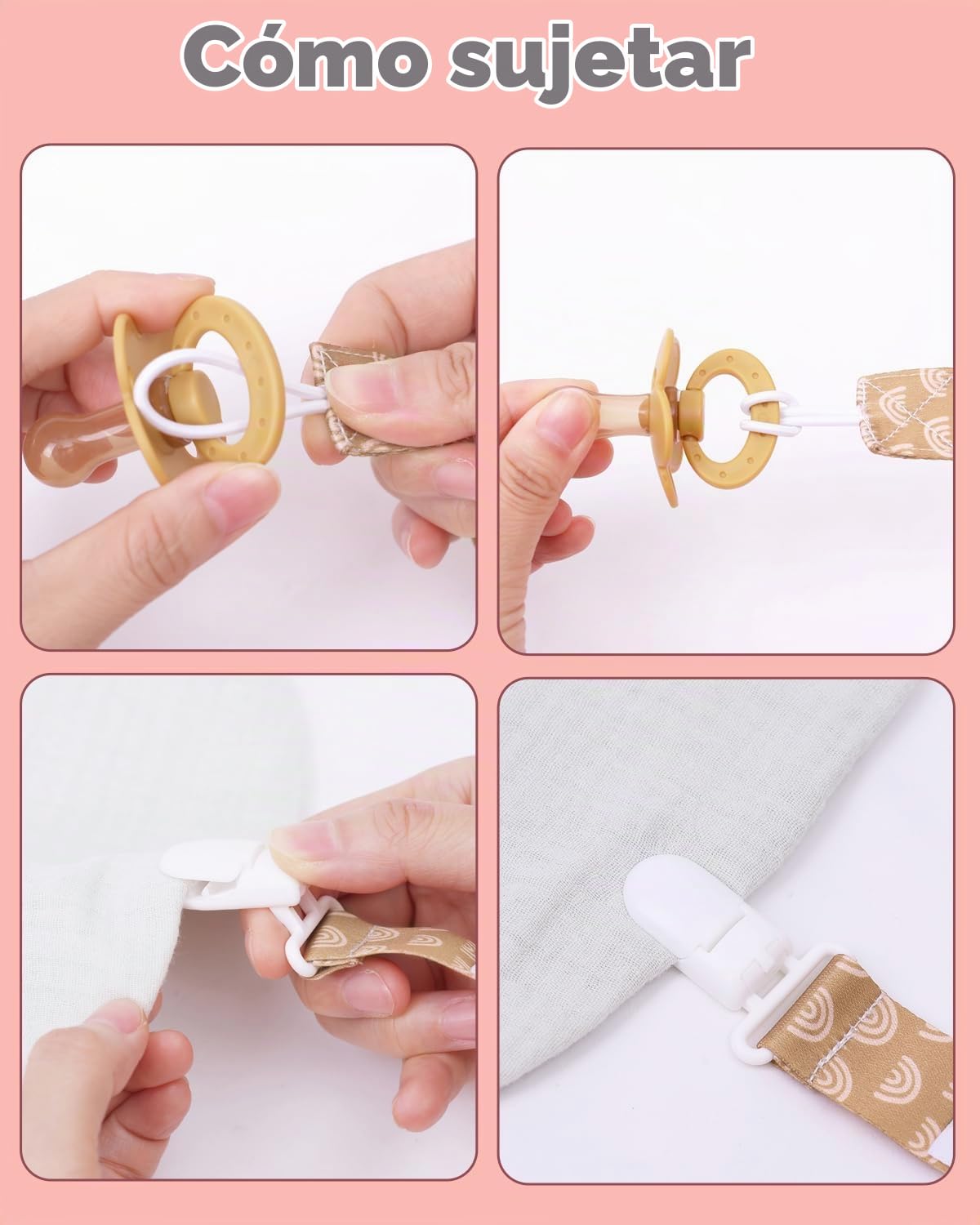babygoal Clips para Chupete de Bebé Paquete de 8