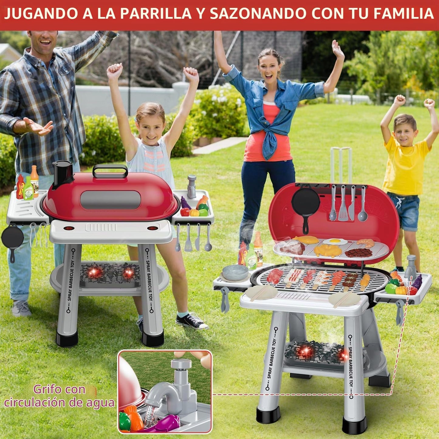 Juguetes de Parrilla de Cocina para Niños (no incluye la comida)