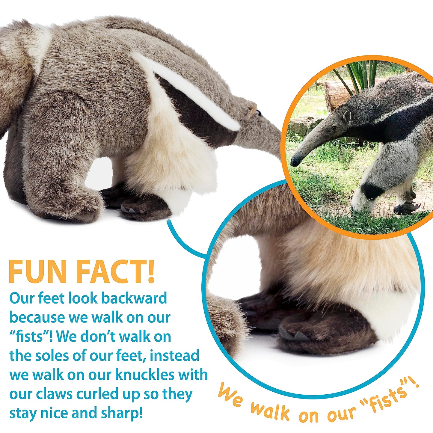 TigerHart Arsenio The Anteater - Peluche de 18 pulgadas