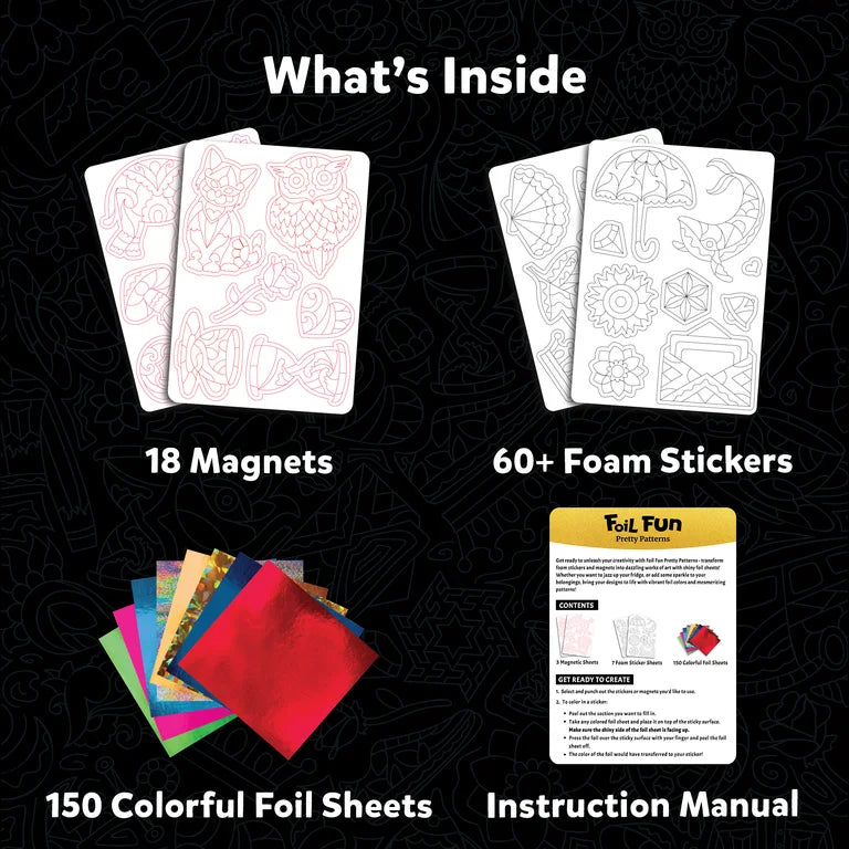 Skillmatics Foil Fun - Patrones Bonitos, 18 Imanes DIY Arte sin Desorden