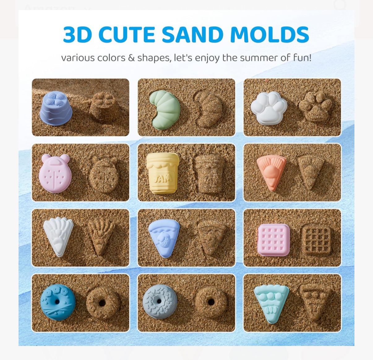 Juguetes de playa de silicona