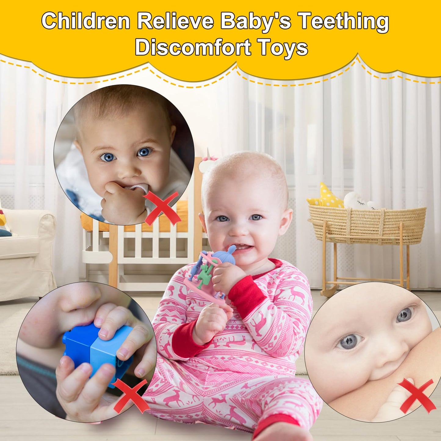 Juguetes para la dentición de bebés de 0 a 12 meses, sonajero de carrusel