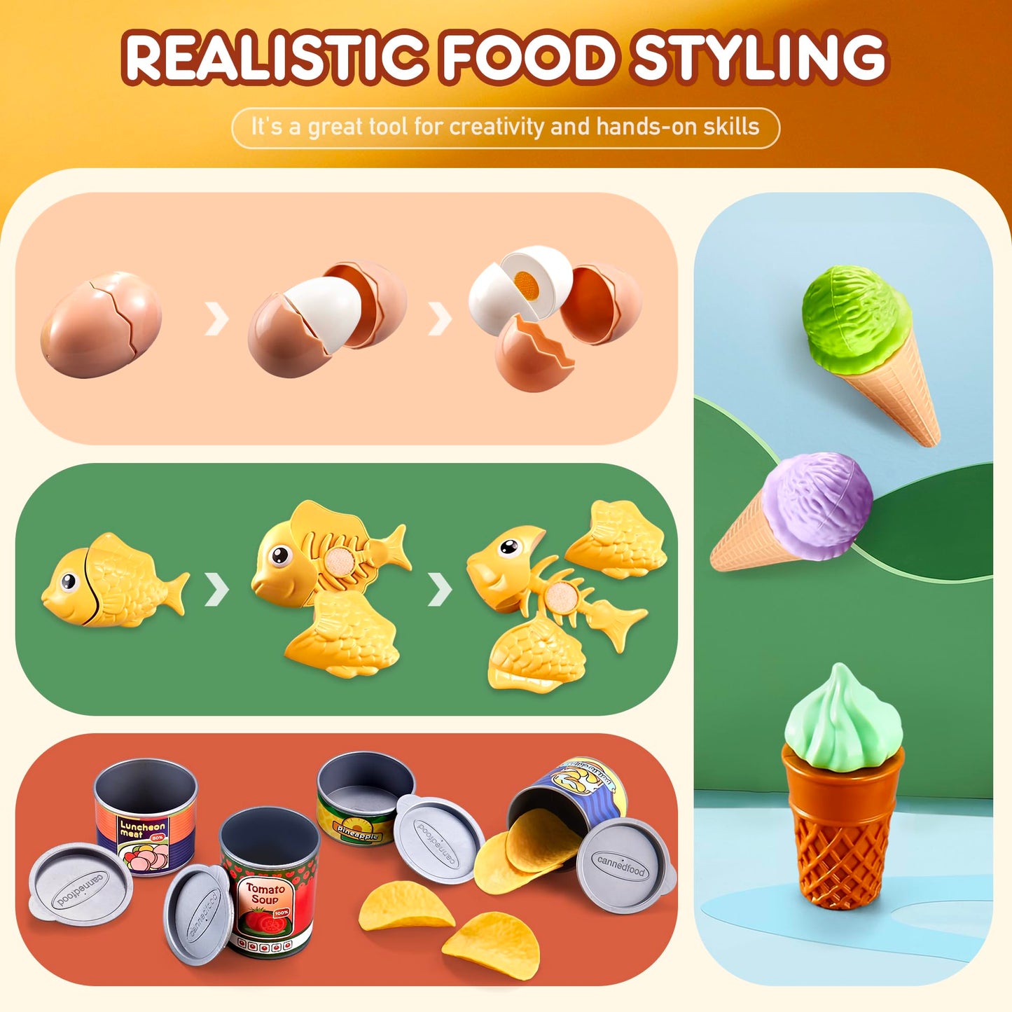 Juegos de comida para niños, accesorios de cocina
