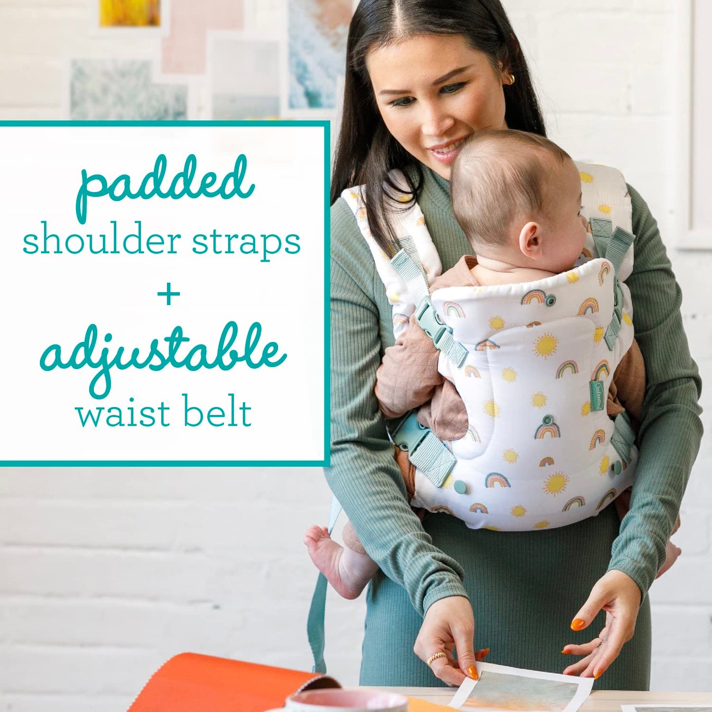 Infantino Flip - Portabebés convertible 4 en 1, ajustable, porteo ergonómico