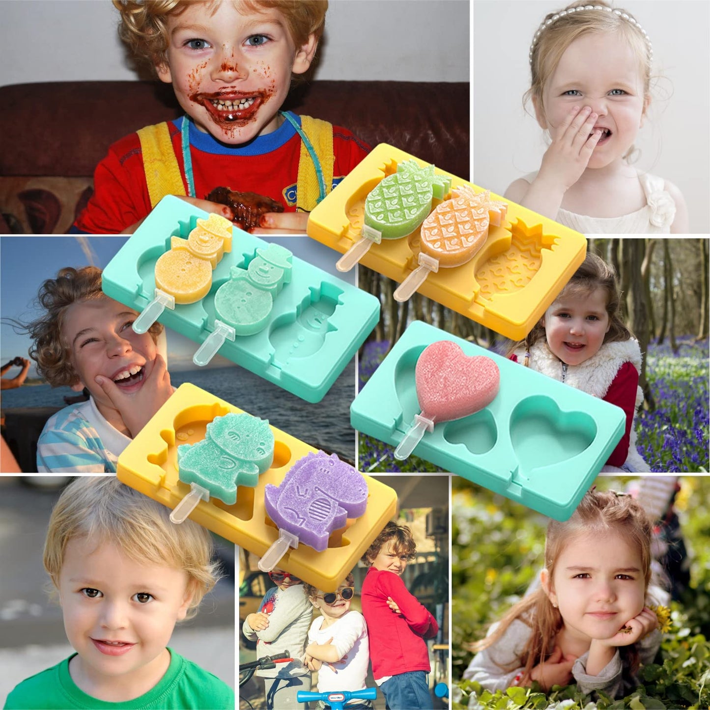 Moldes de paletas de dibujos animados para niños