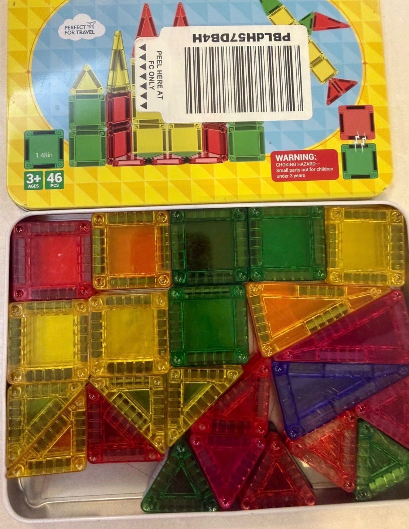 Juego de 46 mini piezas magnéticas