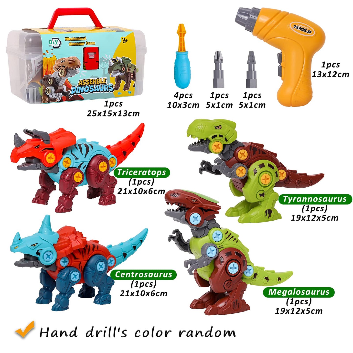 Juguetes de dinosaurio desarmables para niños