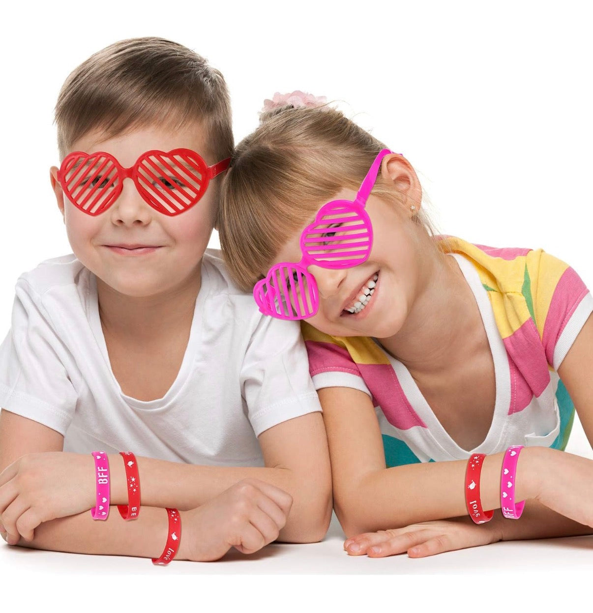 Regalos de San Valentín 12 anteojos y pulseras
