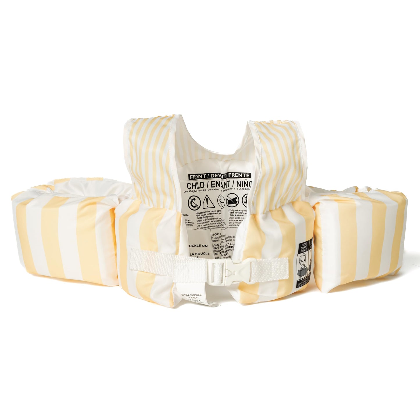 Chaleco de natación con bloques de color, chaleco salvavidas (33-55 libras)