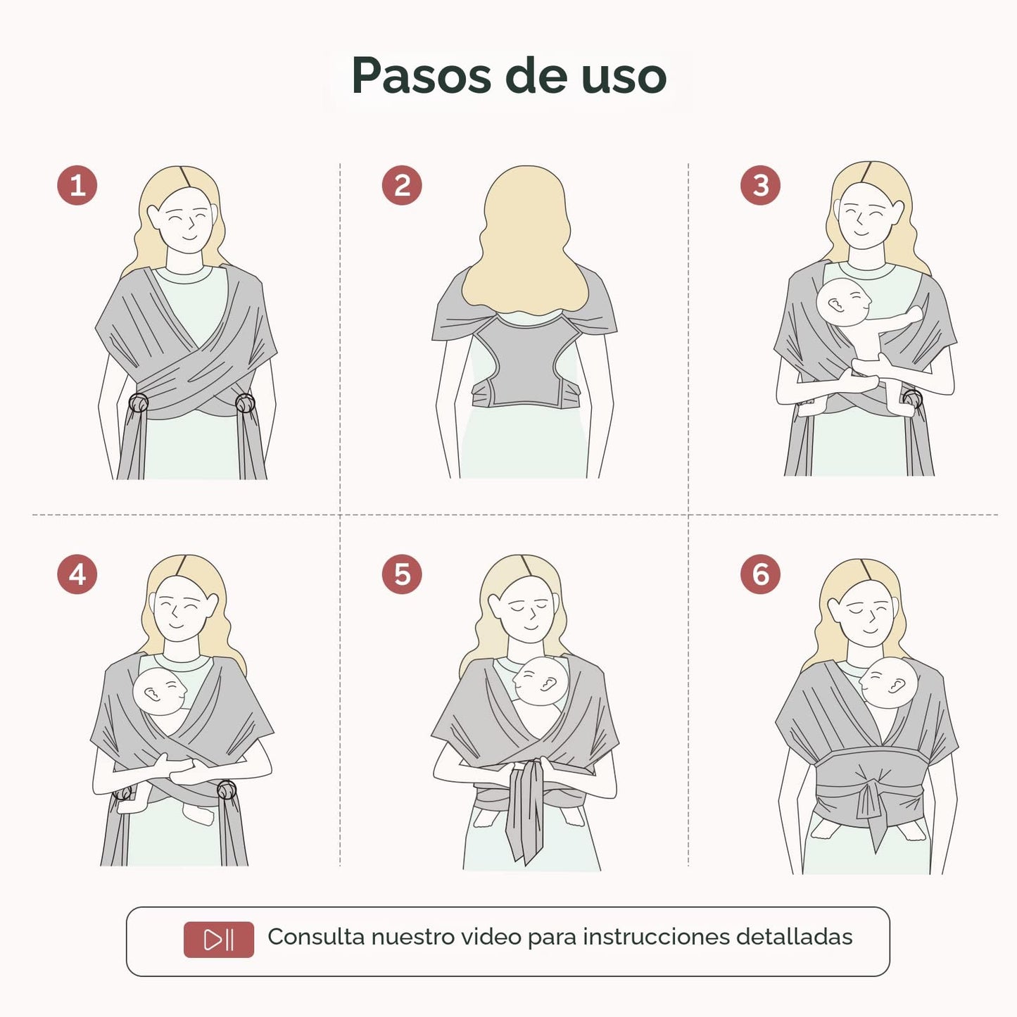 Momcozy Fular Portabebés, Canguro de bebé elástico fácil de usar