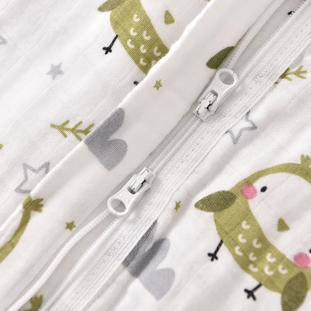 Saco de dormir para bebé de 2 a 4 años, 100 % algodón orgánico, 0,5 TOG