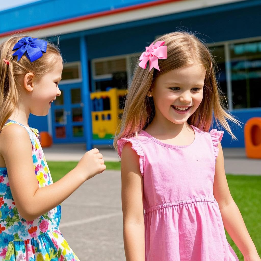 40 lazos para el pelo de grogrén de 3 pulgadas, con clips