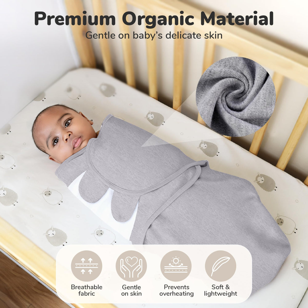 Manta arrullo con cremallera Mama Cheetah, 0-3 meses
