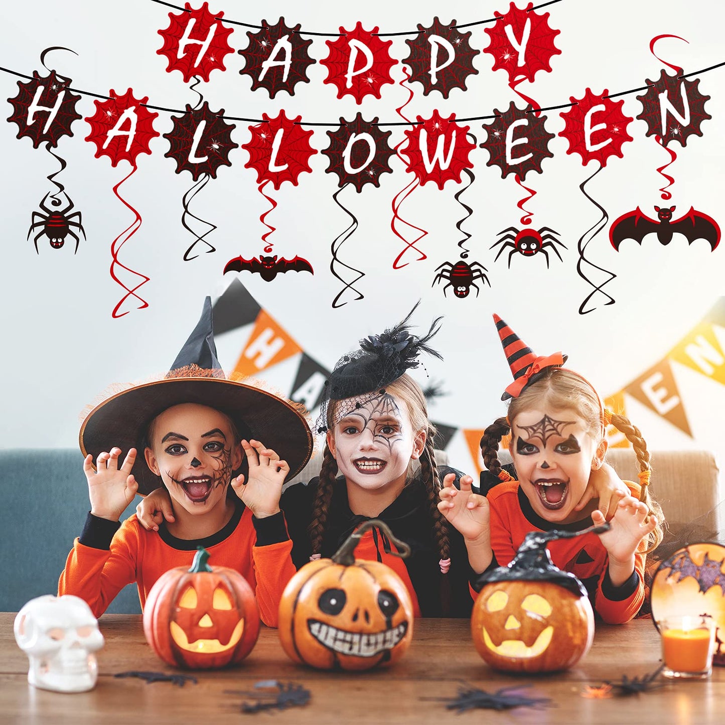 Set de decoración para Halloween, 24 personas