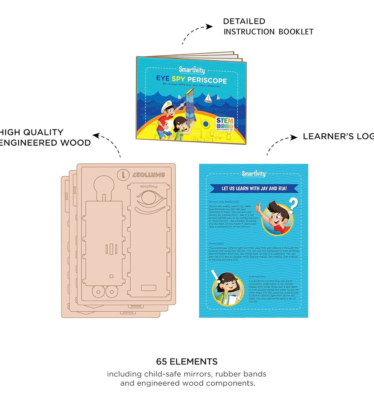Smartivity Periscope 3D Modelo de madera Ingeniería STEM