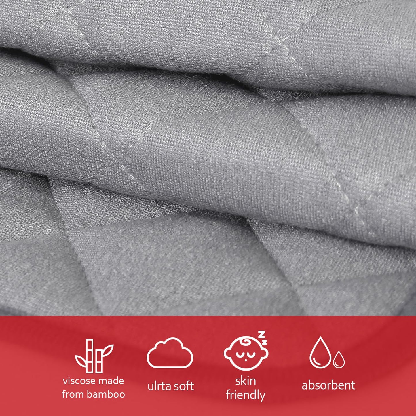 Moonsea forro para cambiador de pañales, antideslizante, impermeable, acolchado, absorbente, lavable, paquete de 3