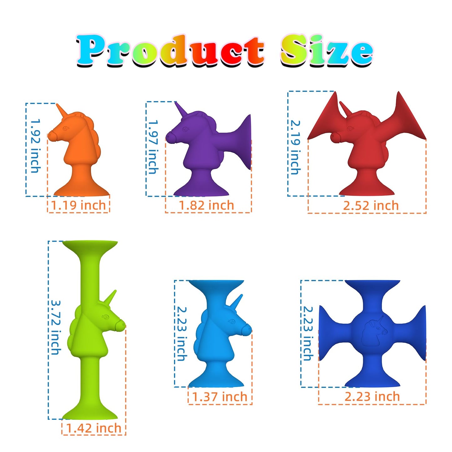 Juguetes de baño creativos para niños de 11 años de unicornio Montesorri