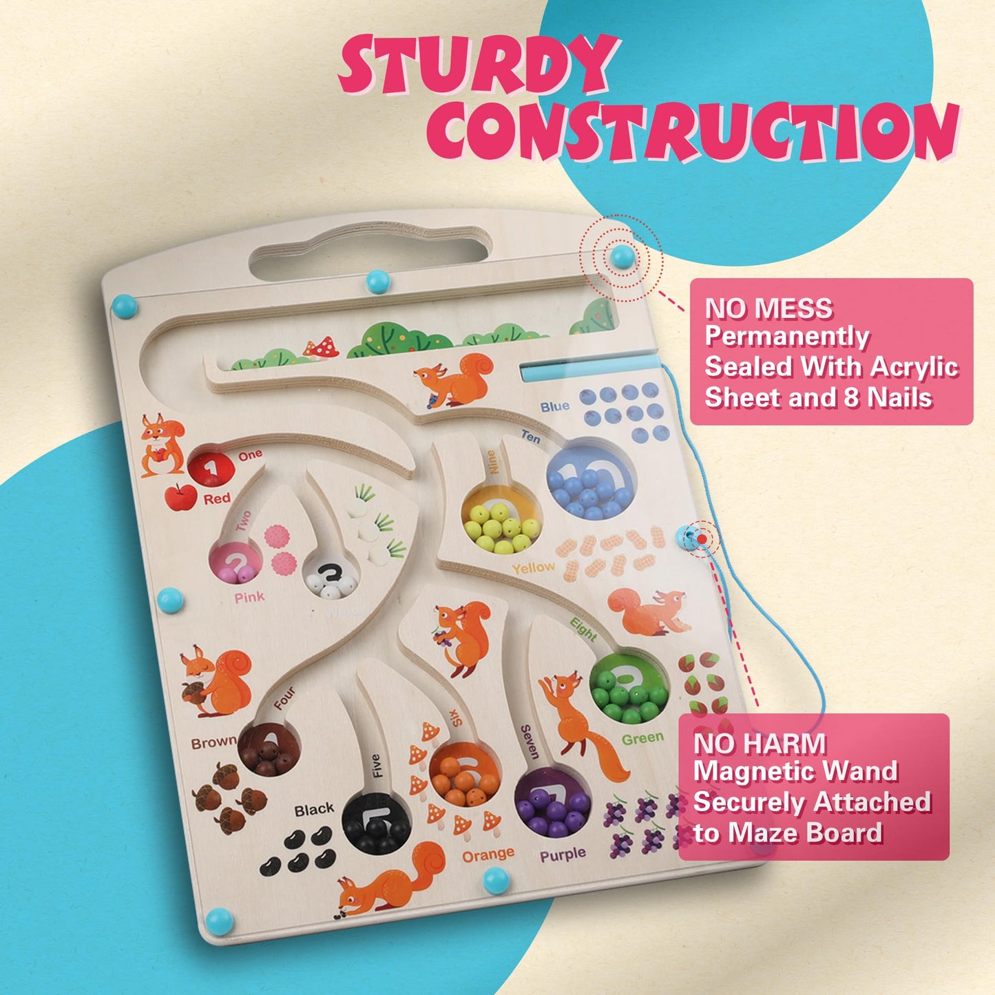 Tablero de actividades de laberinto