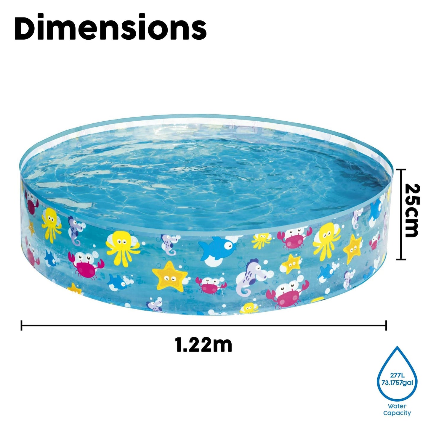 Bestway Fill-N-Fun- Piscina para remo (48 x 10 pulgadas), color azul
