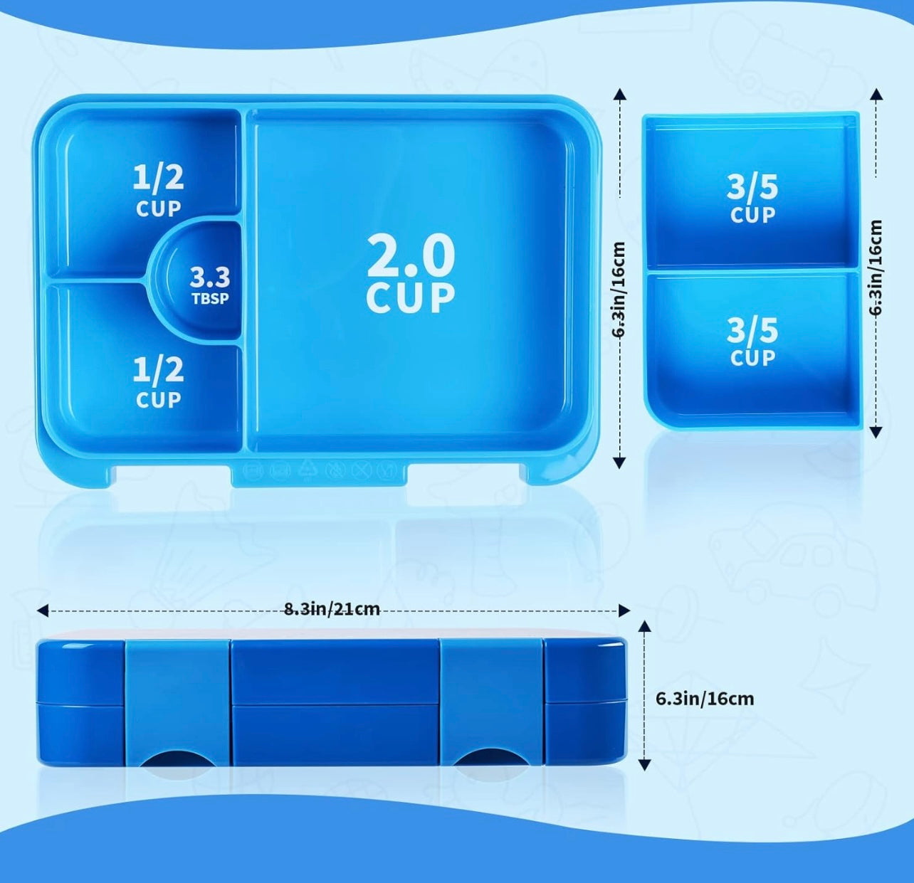 ChicLab Fiambrera Bento, azul