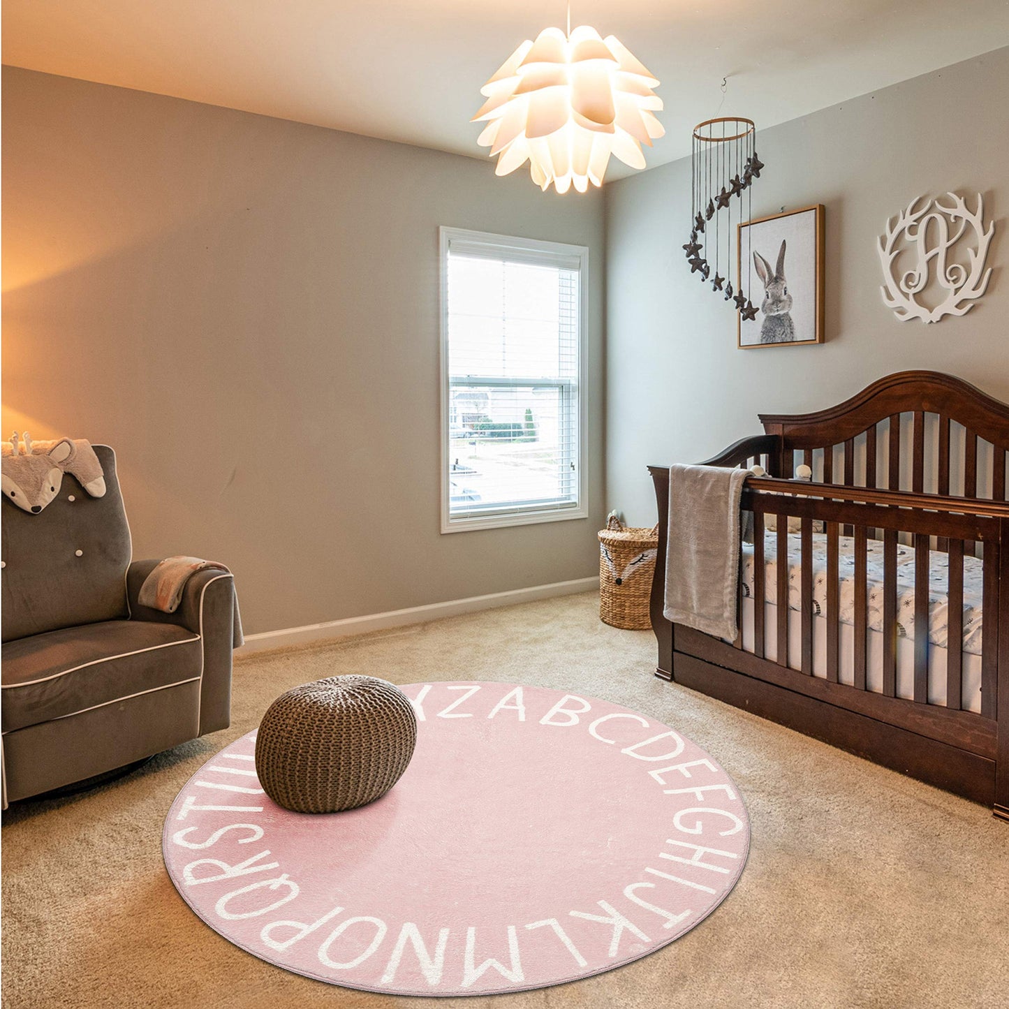 Tapete de Gateo para Dormitorio de Niños y Bebés (40 pulgadas, Rosa)