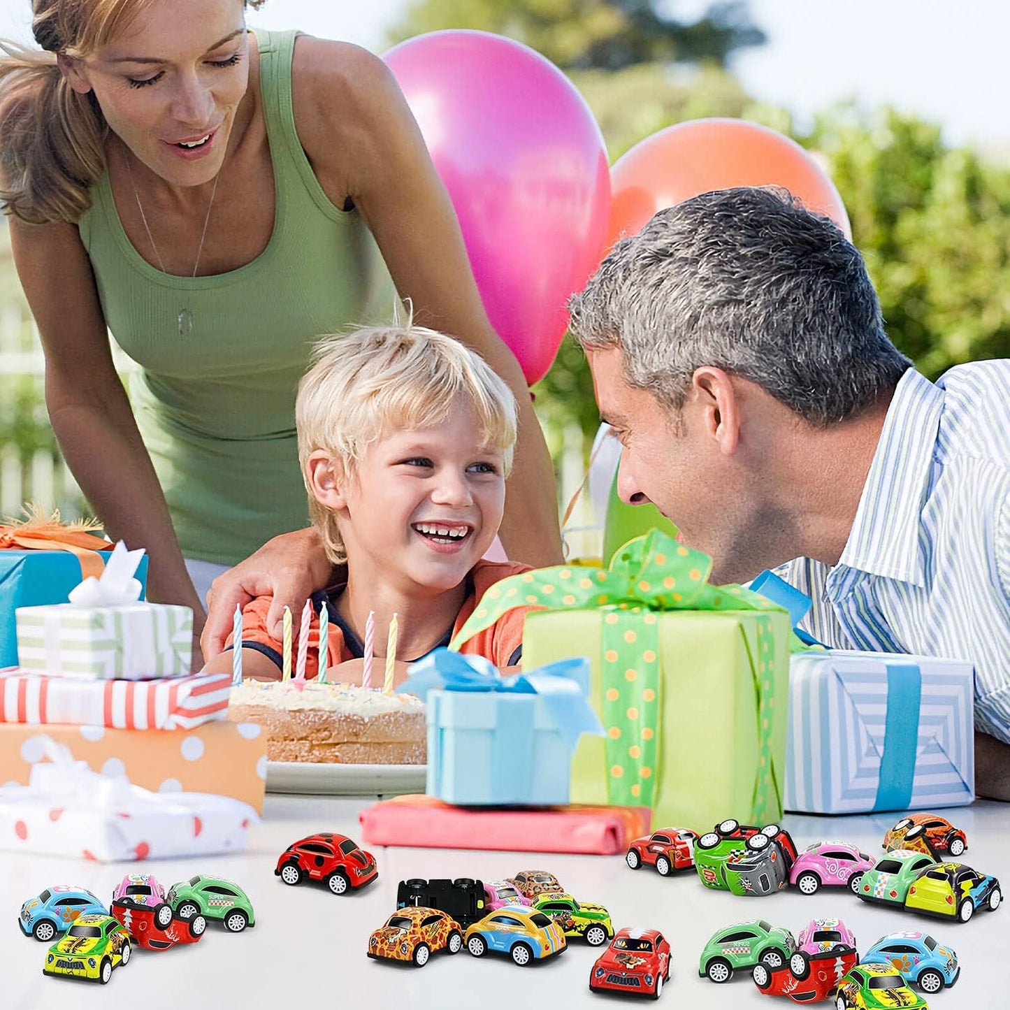 Vileafy 30 mini autos a granel, rellenos de bolsas de regalos