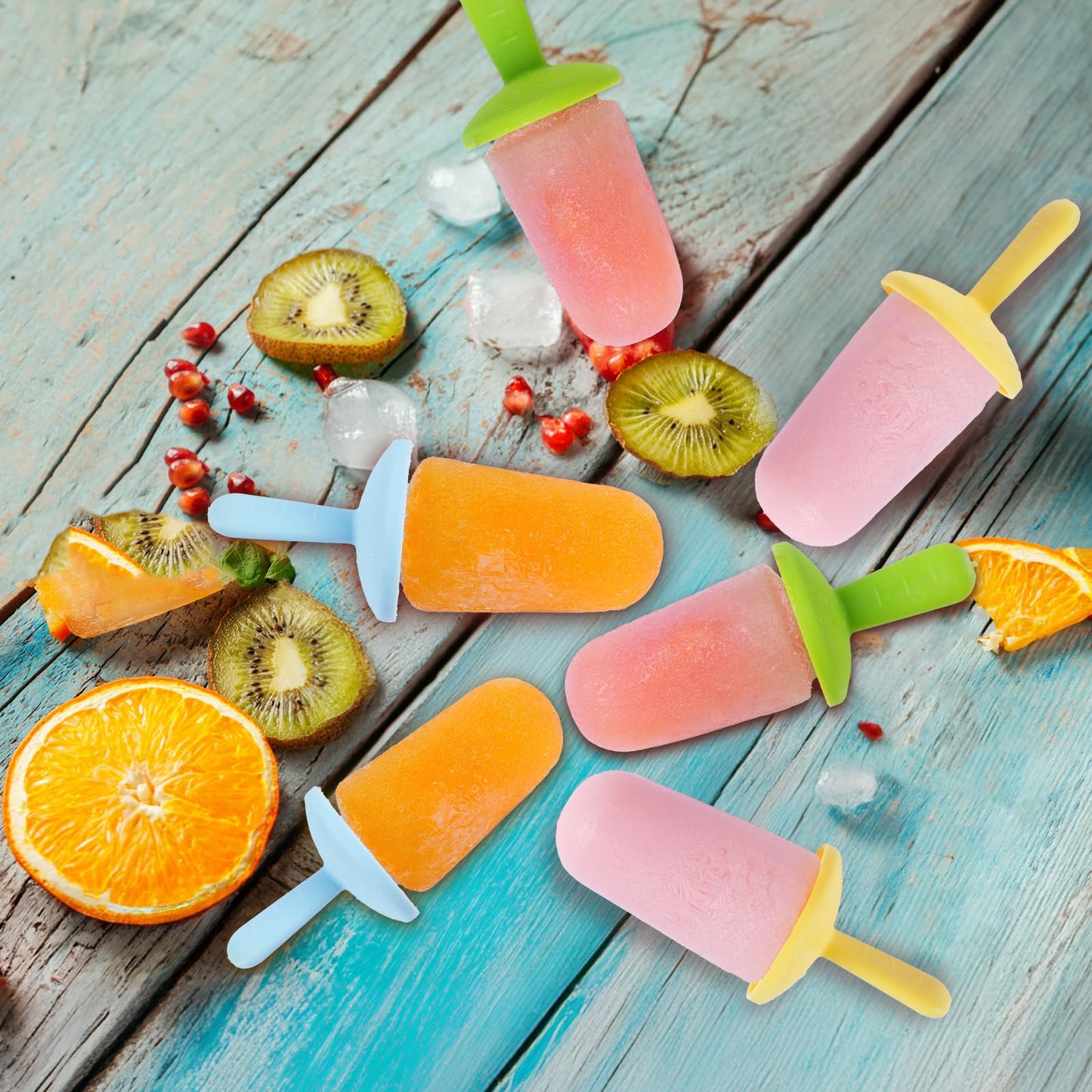 Miaowoof Moldes de silicona para paletas pequeñas de 8 cavidades sin BPA