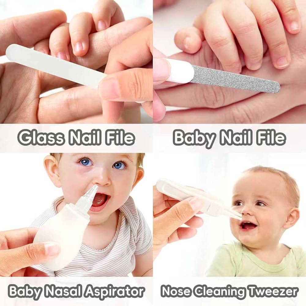 Kit de aseo para bebés, juego de cuidado de seguridad infantil con cepillo para el cabello