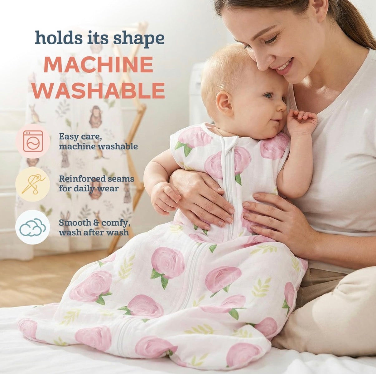 Saco de dormir 1.0 TOG, manta suave para bebé