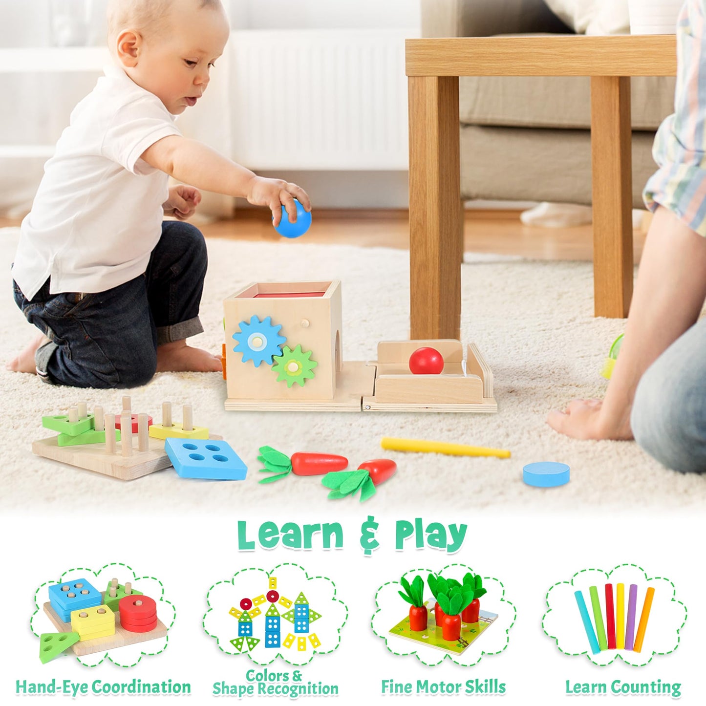 Kit de juego de madera 8 en 1