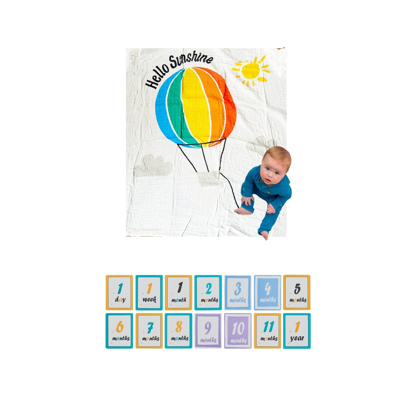 Jailed Tots- Swaddle globo "Hello sunshine"