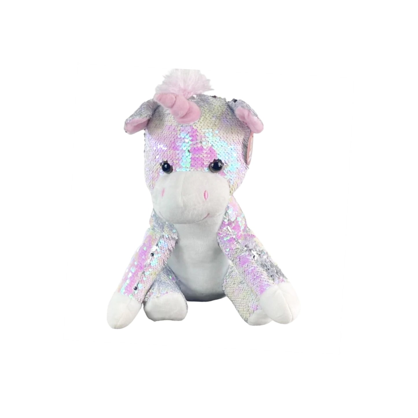 Goffa- Unicornio de peluche con lentejuelas