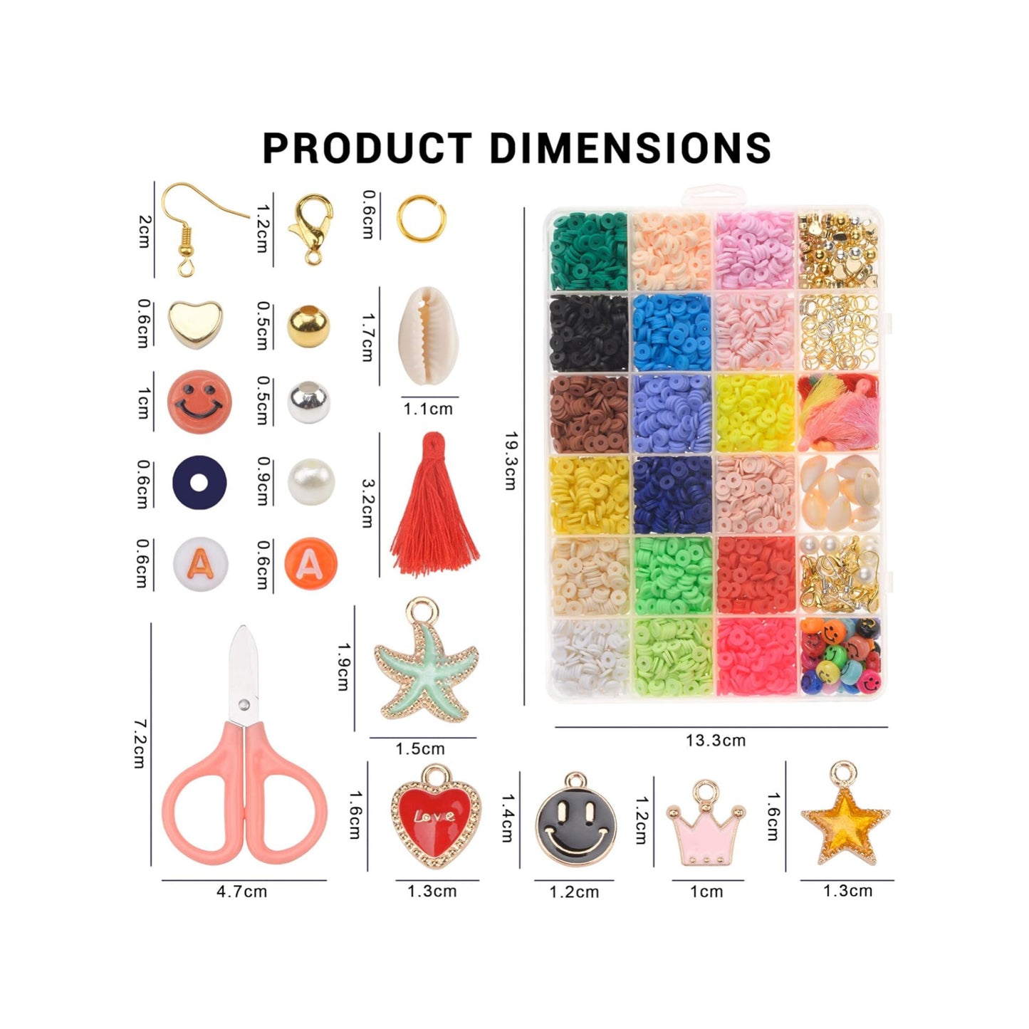 Wrap of Love - Juego de 5000 cuentas heishi para hacer pulseras